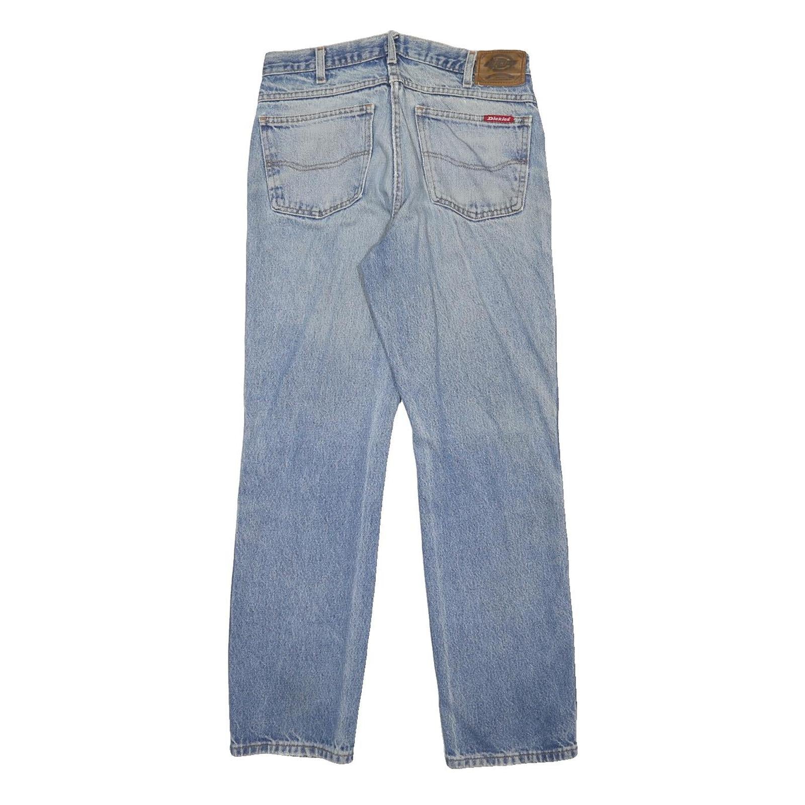 DICKIES Mens Jeans Blue Regular Straight Denim Medium W32 L29 Casual Workwear