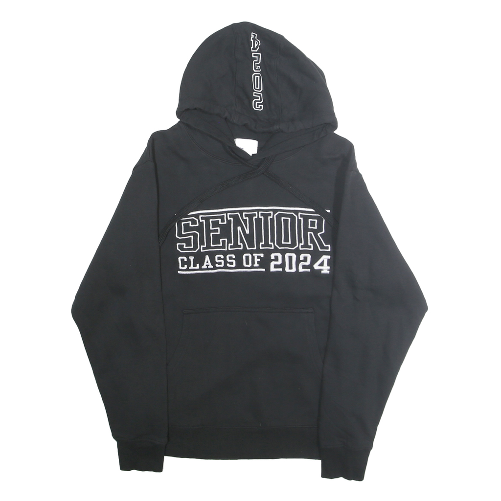 JOSTENS Mens Black Senior Class Of 2024 Pullover Hoodie M Cotton Blend