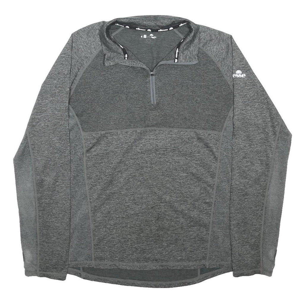 ELLESSE Womens Grey Jacket L Polyester Blend Zip Sportswear Activewear