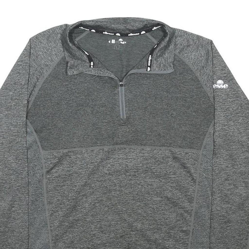 ELLESSE Womens Grey Jacket L Polyester Blend Zip Sportswear Activewear