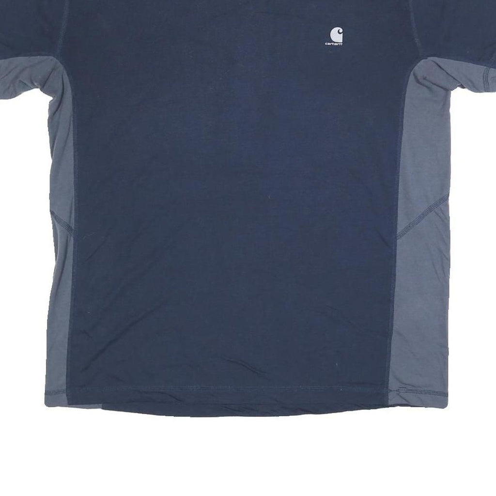 CARHARTT Mens Blue & Grey Modern T-Shirt L Short Sleeve Crew Neck Cotton Blend