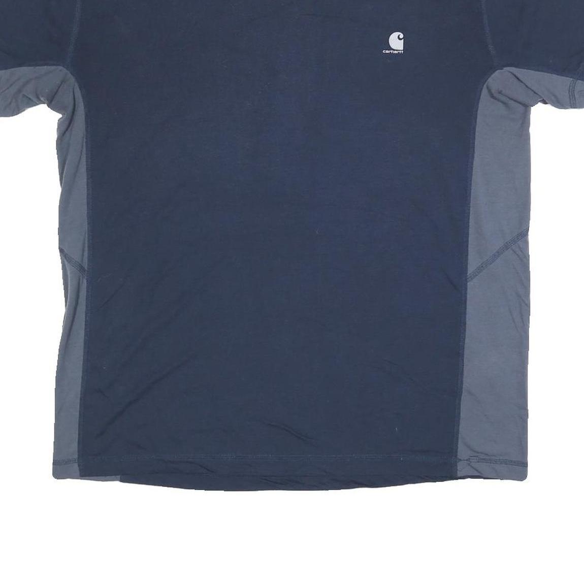 CARHARTT Mens Blue & Grey Modern T-Shirt L Short Sleeve Crew Neck Cotton Blend