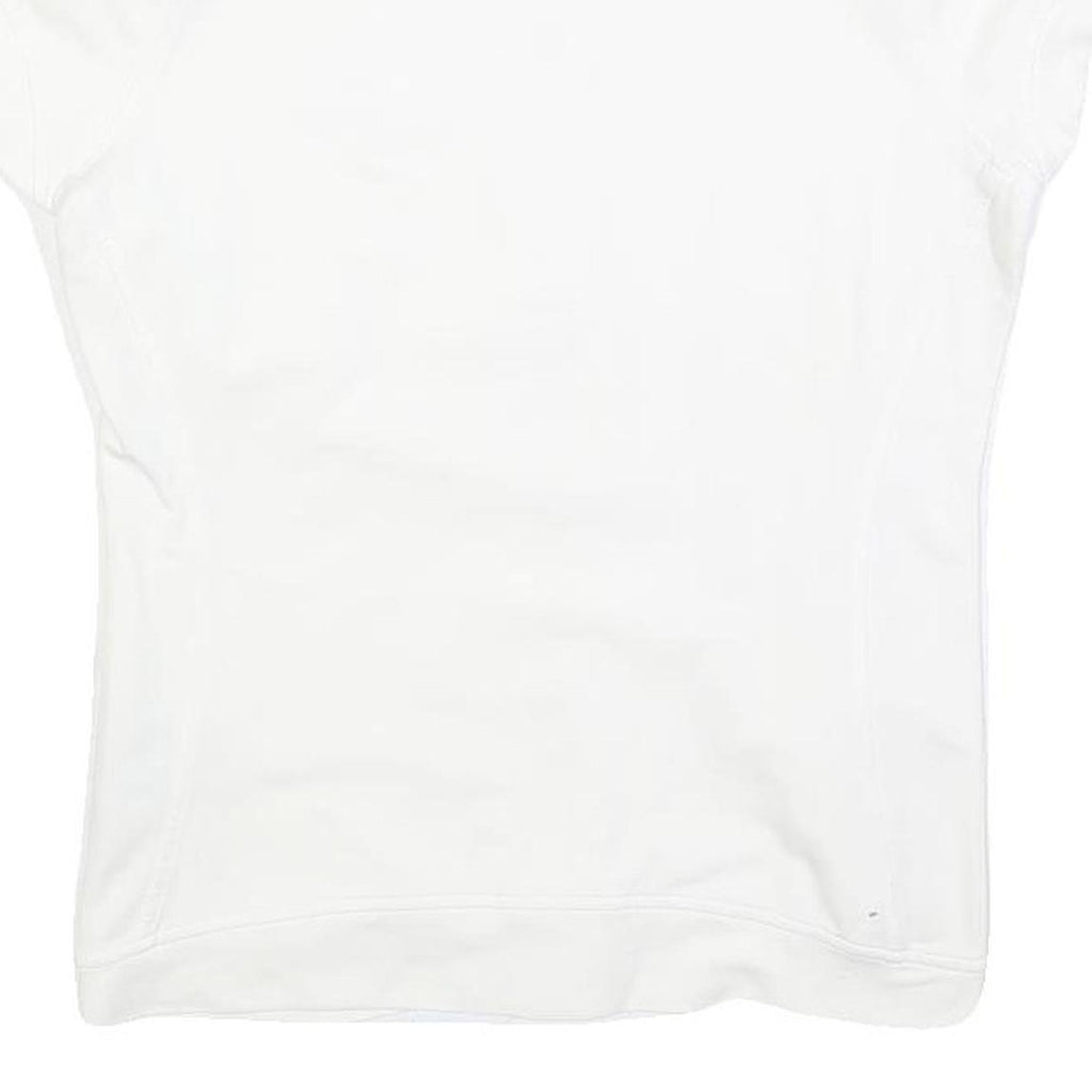 PIRELLI Womens White Jacket S Cotton Blend Plain Zip Closure Short Sleeve