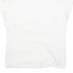 PIRELLI Womens White Jacket S Cotton Blend Plain Zip Closure Short Sleeve