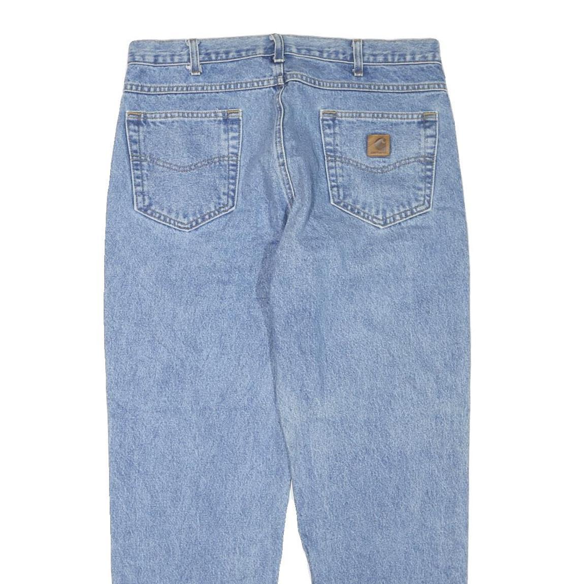 CARHARTT Womens Jeans Blue Regular Straight Denim Light W35 L30 Classic Fit