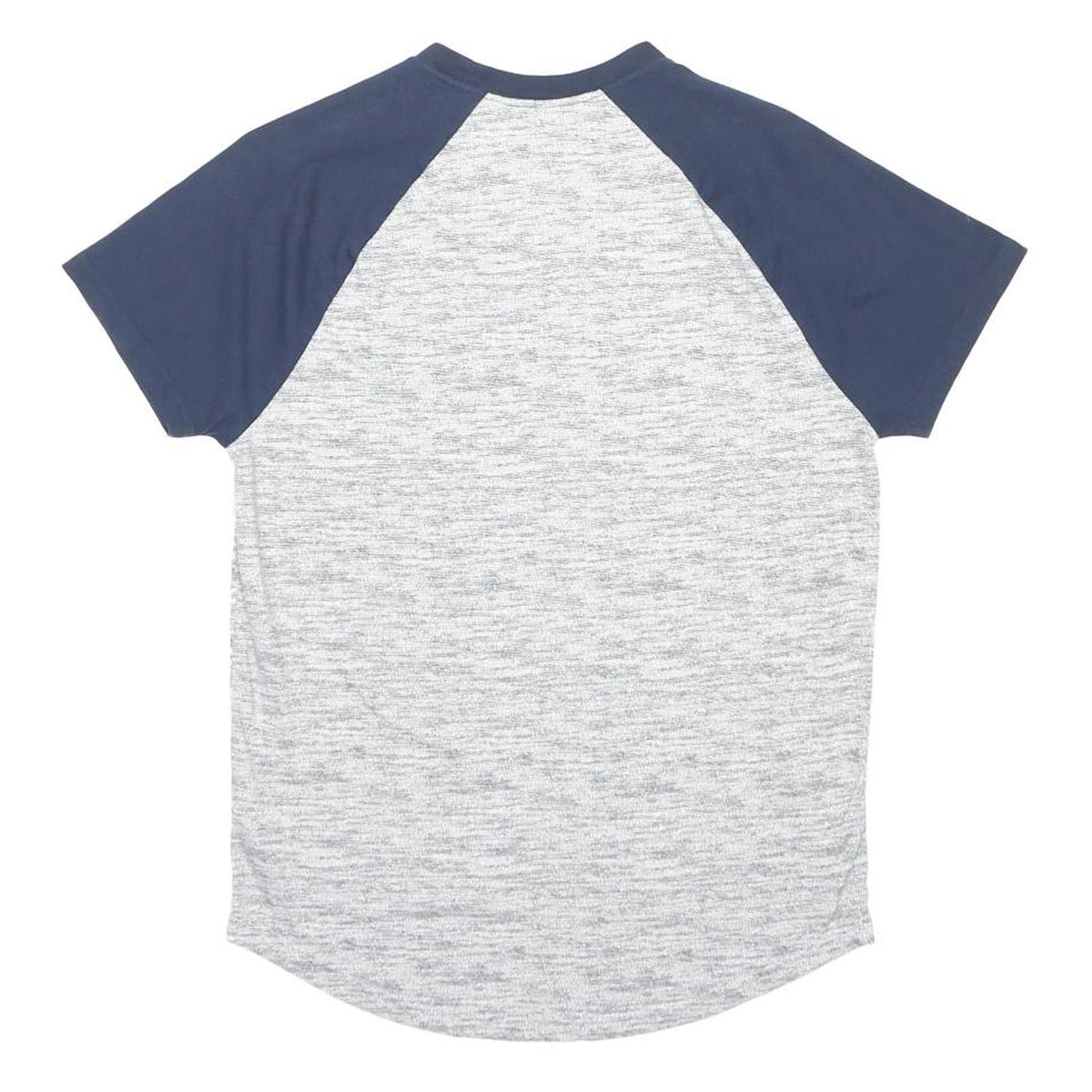 HOLLISTER Mens Grey & Blue Raglan T-Shirt S Short Sleeve Crew Neck Casual