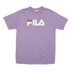 FILA Womens Purple Crew Neck Modern T-Shirt M Cotton Blend Casual