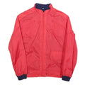 Womens Red & Navy Plain Polyester Blend Jacket S Zip Casual Lightweight
