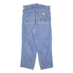 CARHARTT Mens Jeans Blue Relaxed Straight Denim Light W32 L27 Workwear Zip
