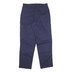 TCP Mens Cotton Blend Navy Relaxed Zip Trousers W32 L32 Casual Workwear