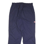 TCP Mens Cotton Blend Navy Relaxed Zip Trousers W32 L32 Casual Workwear