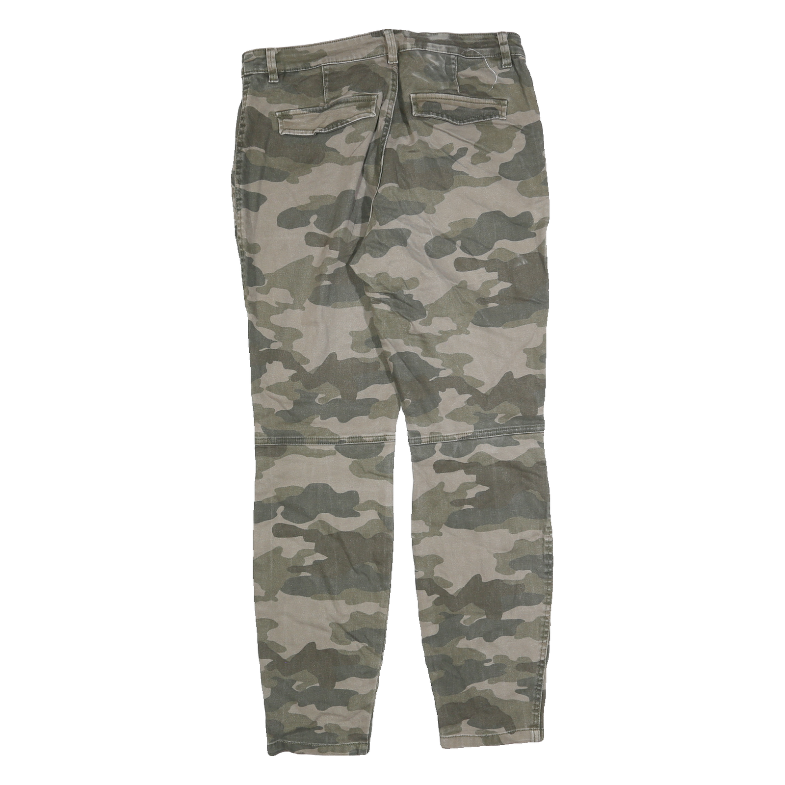 H&M Womens Cotton Blend Slim Camouflage Tapered Trousers W30 L28 Fashion Casual