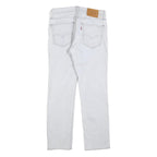LEVI'S 511 BIG E Mens Jeans White Slim Straight Denim W30 L30 Classic Cotton