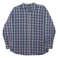 DICKIES Mens Blue & Pink Checked Shirt L Cotton Blend Long Sleeve Casual