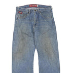 DICKIES Womens Blue Denim Regular Fit Straight Leg Cotton Blend Light W32 L30