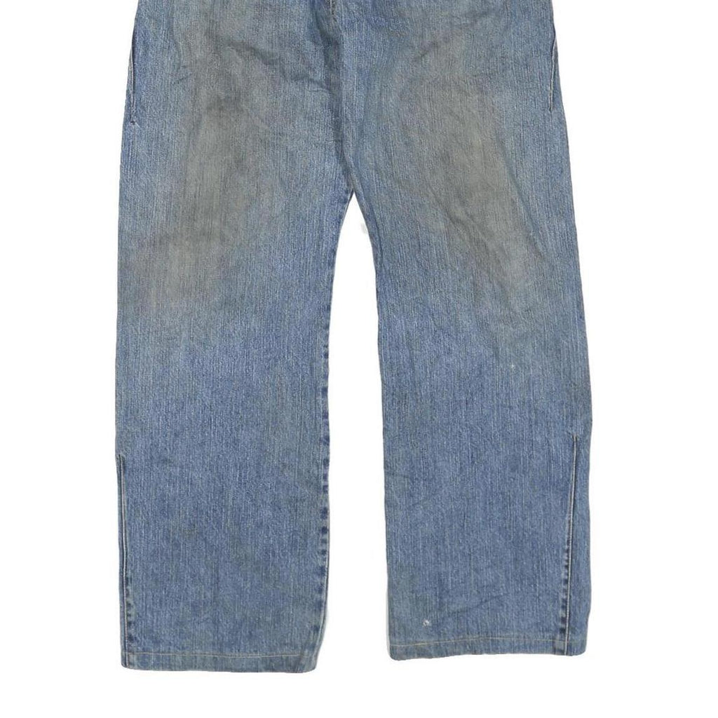 DICKIES Womens Blue Denim Regular Fit Straight Leg Cotton Blend Light W32 L30