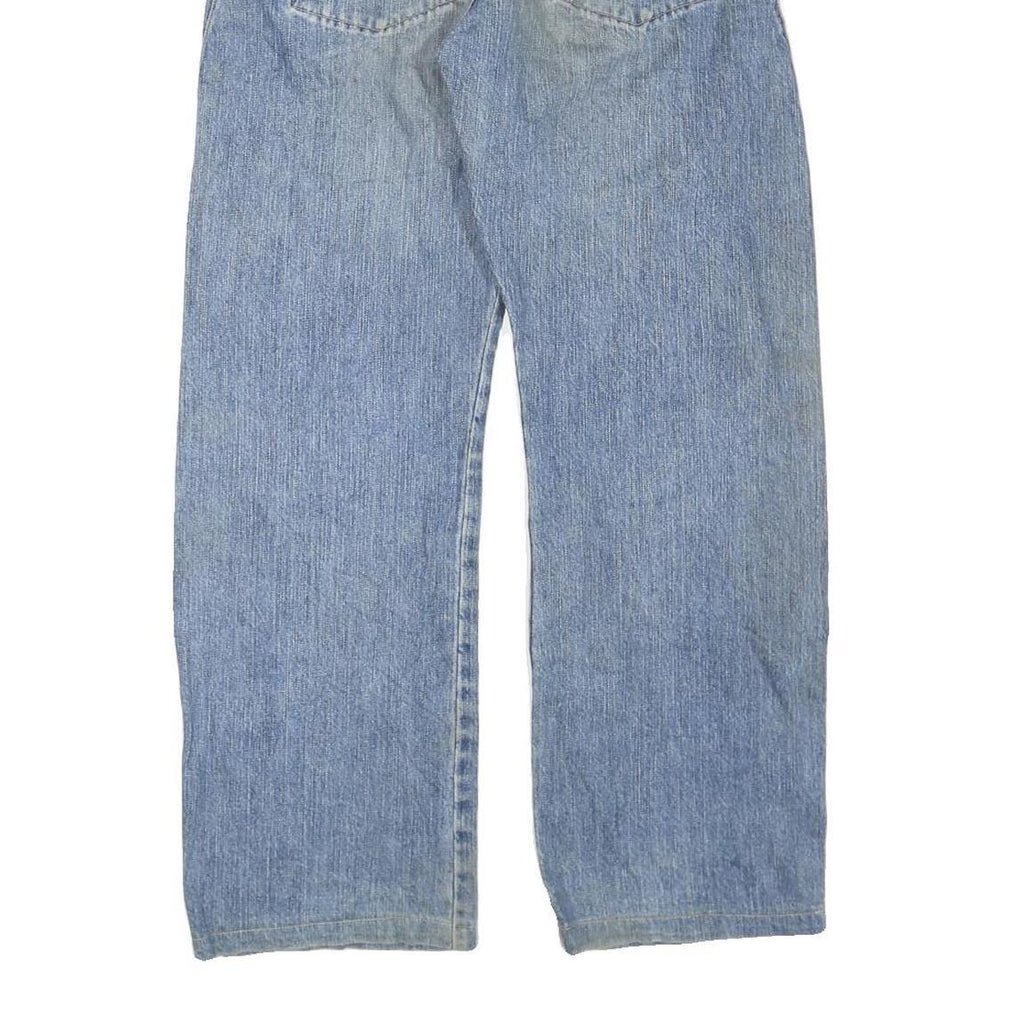 DICKIES Womens Blue Denim Regular Fit Straight Leg Cotton Blend Light W32 L30