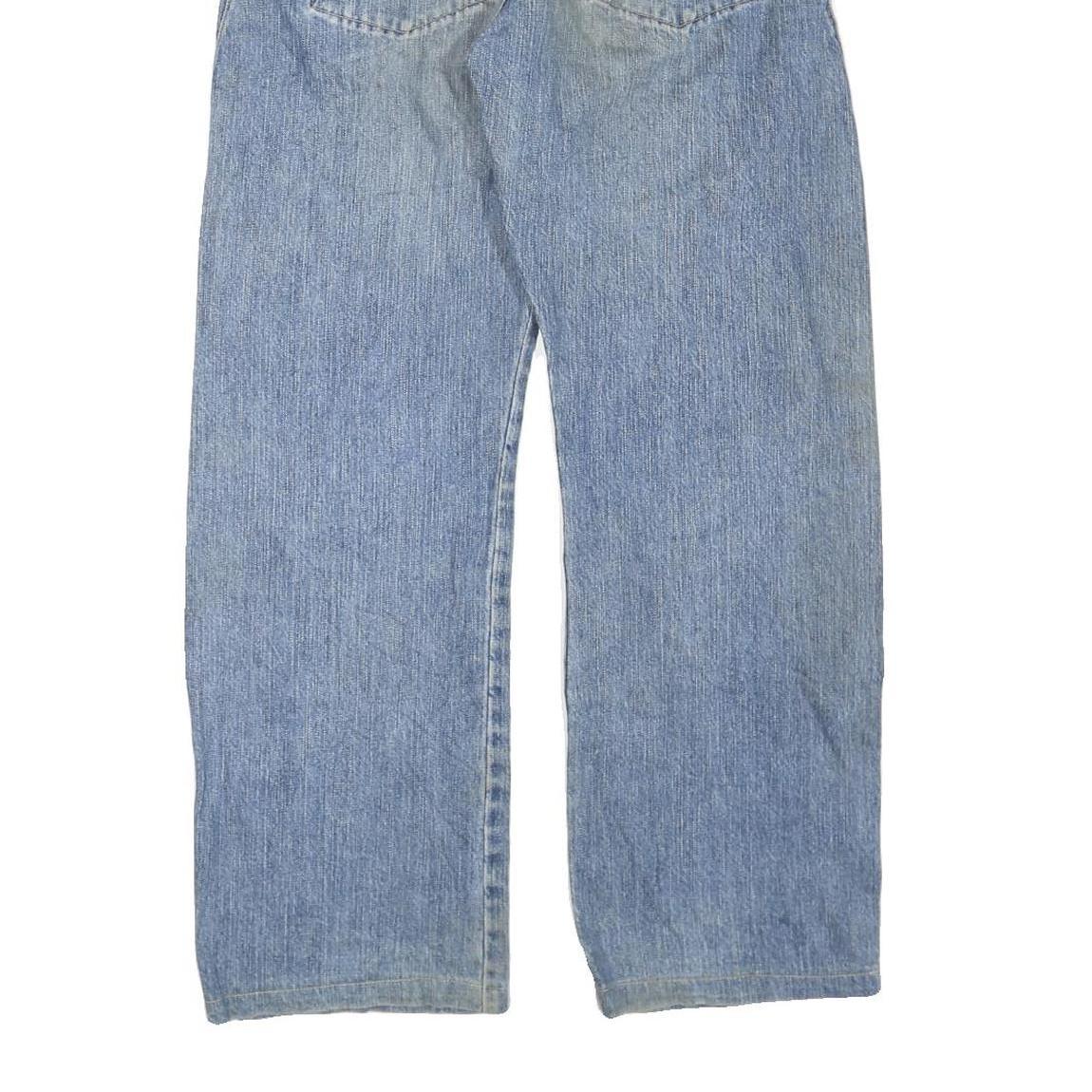 DICKIES Womens Blue Denim Regular Fit Straight Leg Cotton Blend Light W32 L30