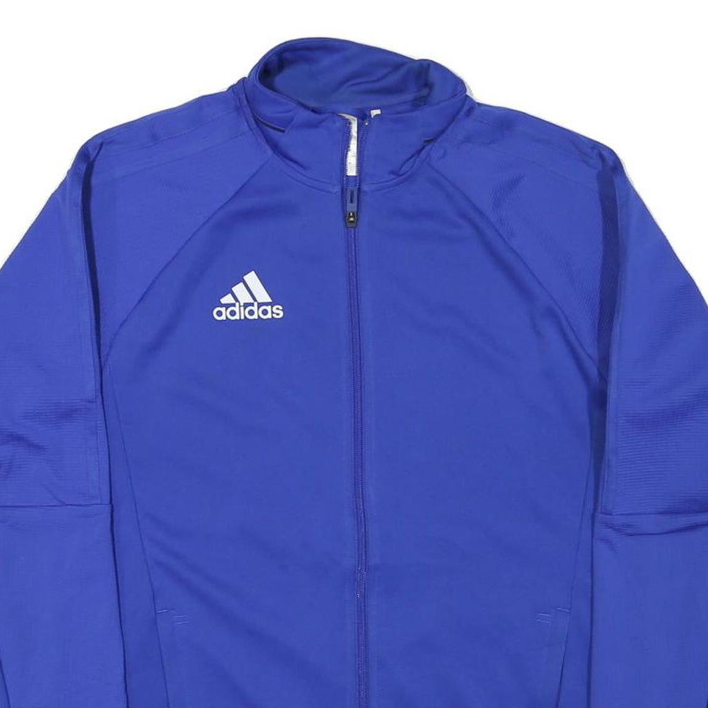 ADIDAS Mens Blue Jacket M Polyester Blend Zip Athletic Sportswear