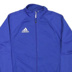 ADIDAS Mens Blue Jacket M Polyester Blend Zip Athletic Sportswear