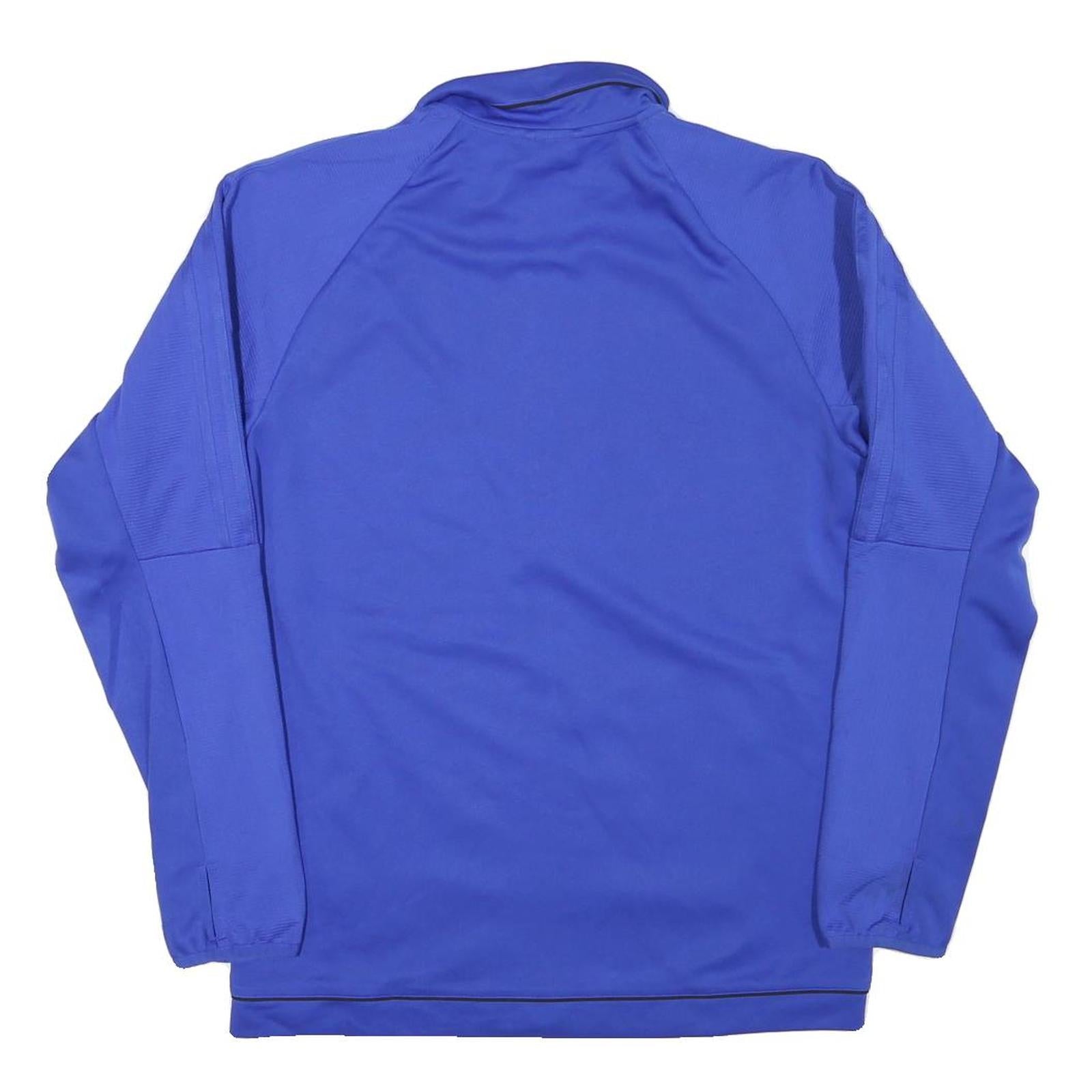 ADIDAS Mens Blue Jacket M Polyester Blend Zip Athletic Sportswear