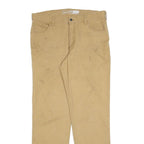 CARHARTT Mens Regular Fit Beige Trousers W36 L34 Cotton Blend Zip Pocket