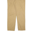 CARHARTT Mens Regular Fit Beige Trousers W36 L34 Cotton Blend Zip Pocket