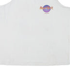 HARD ROCK CAFE Mens White Atlanta T-Shirt L Sleeveless Cotton Blend Vest