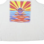 HARD ROCK CAFE Mens White Atlanta T-Shirt L Sleeveless Cotton Blend Vest