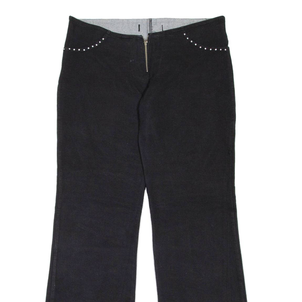 Womens Trousers Black Regular Flared W33 L33