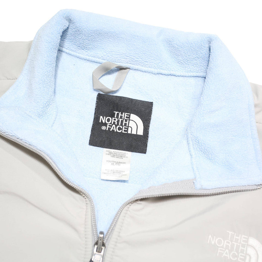 THE NORTH FACE Girls Blue & Cream Zip Jacket XL Polyester Blend Outdoor Warm