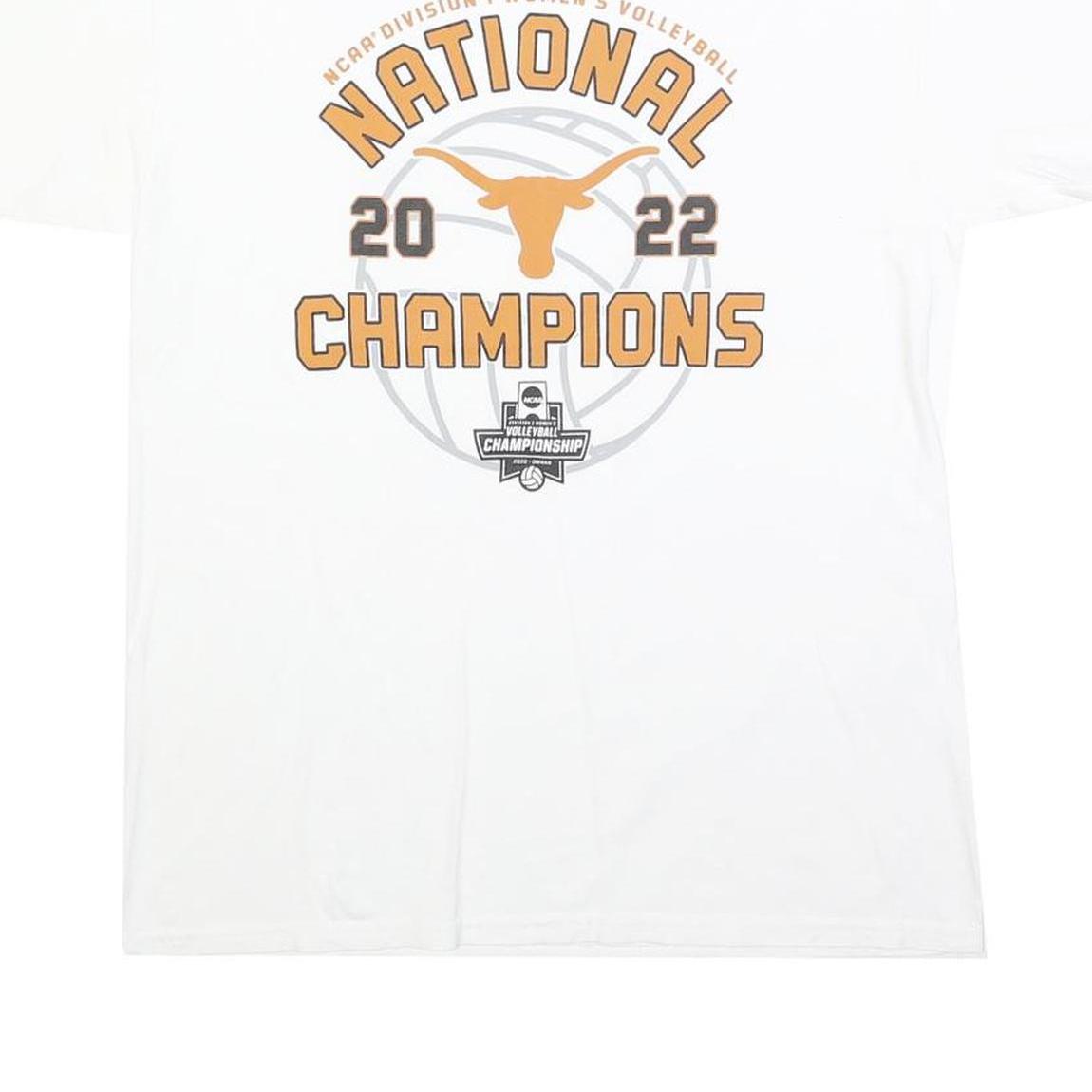 CHAMPION Mens White 2022 National Champions Graphic T-Shirt M Short Sleeve Crew