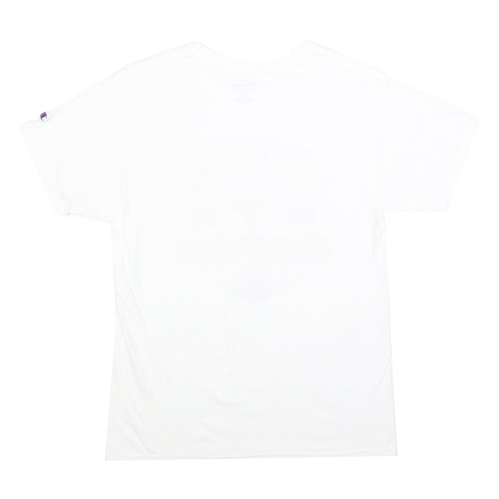 CHAMPION Mens White 2022 National Champions Graphic T-Shirt M Short Sleeve Crew