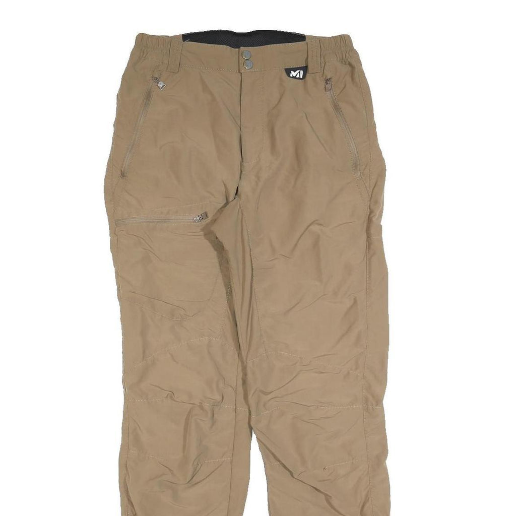 MILLET Mens Polyester Blend Beige Slim Straight Trousers W28 L30 Outdoor Casual