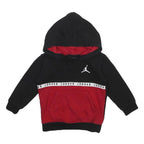 AIR JORDAN Boys Black & Red Hoodie 18 Months XXS Cotton Blend Pullover Sports