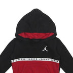 AIR JORDAN Boys Black & Red Hoodie 18 Months XXS Cotton Blend Pullover Sports