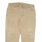 DICKIES Mens Regular Fit Beige Denim Jeans W40 L30 Workwear Zip Closure