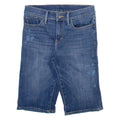 LEVI'S Floral Embroidery Womens Denim Shorts Blue XS W26