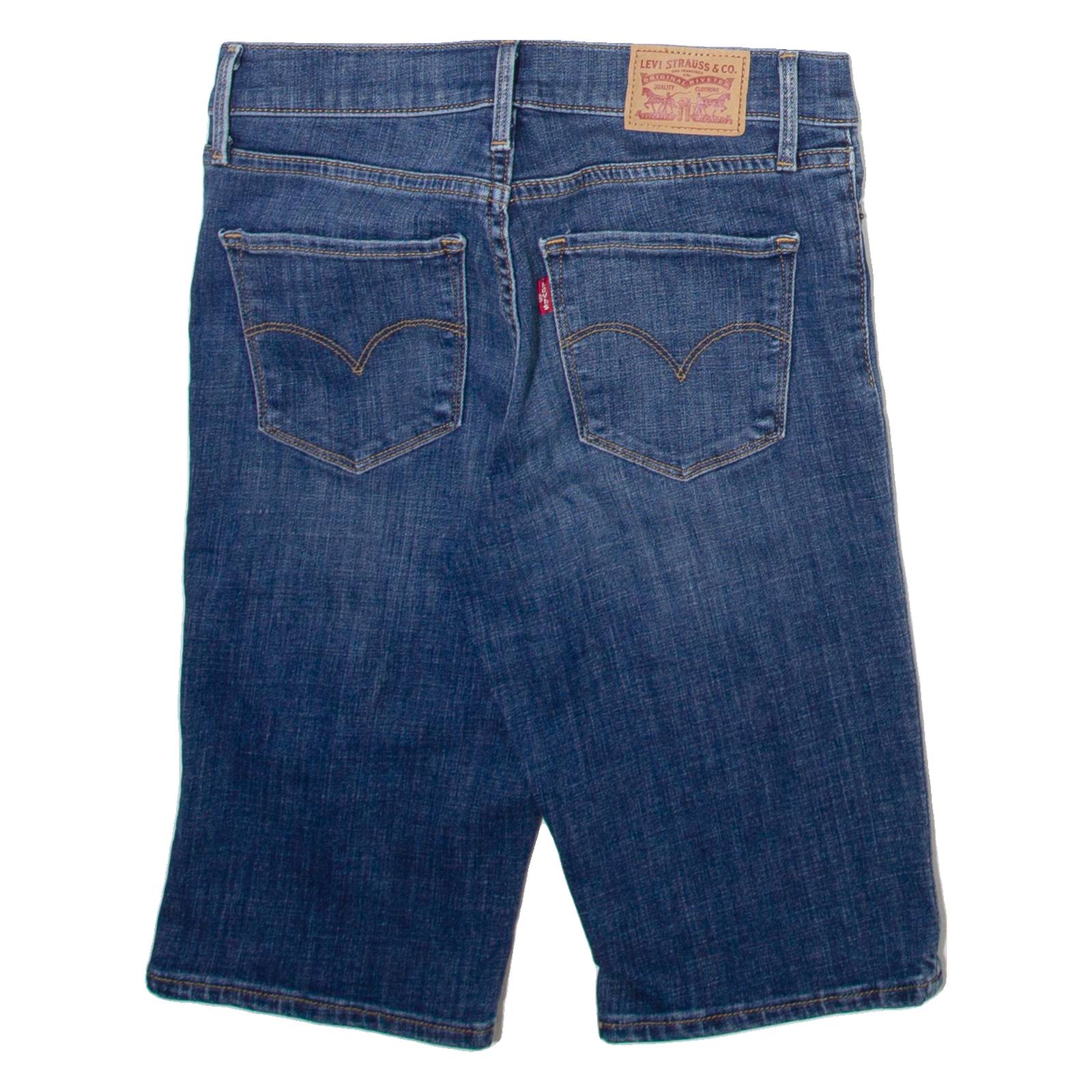 LEVI'S Floral Embroidery Womens Denim Shorts Blue XS W26