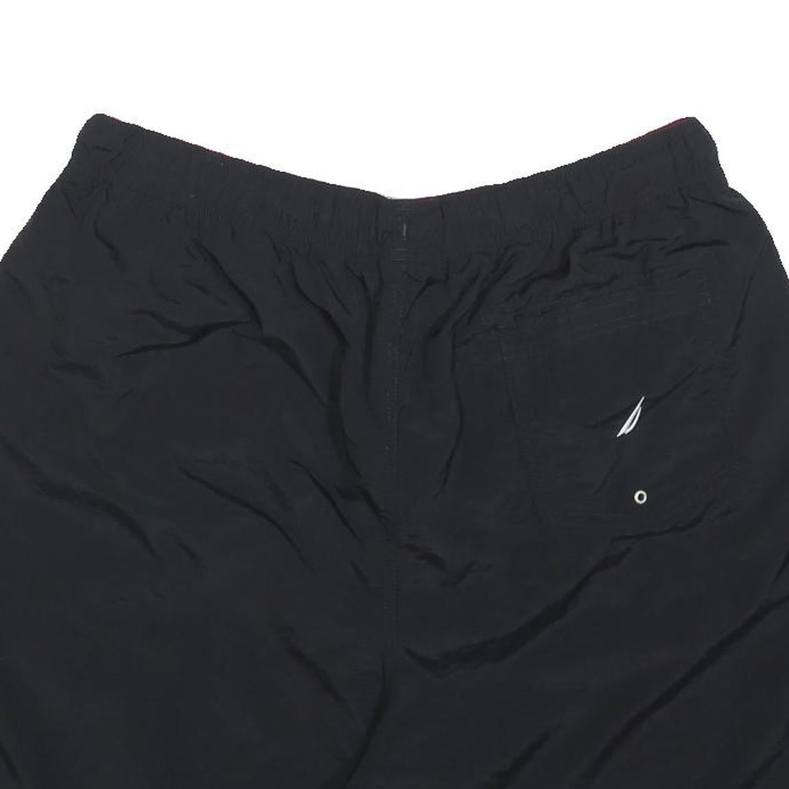 NAUTICA Mens Shorts Black & Red Casual XL W34 Drawstring Waist Swimwear