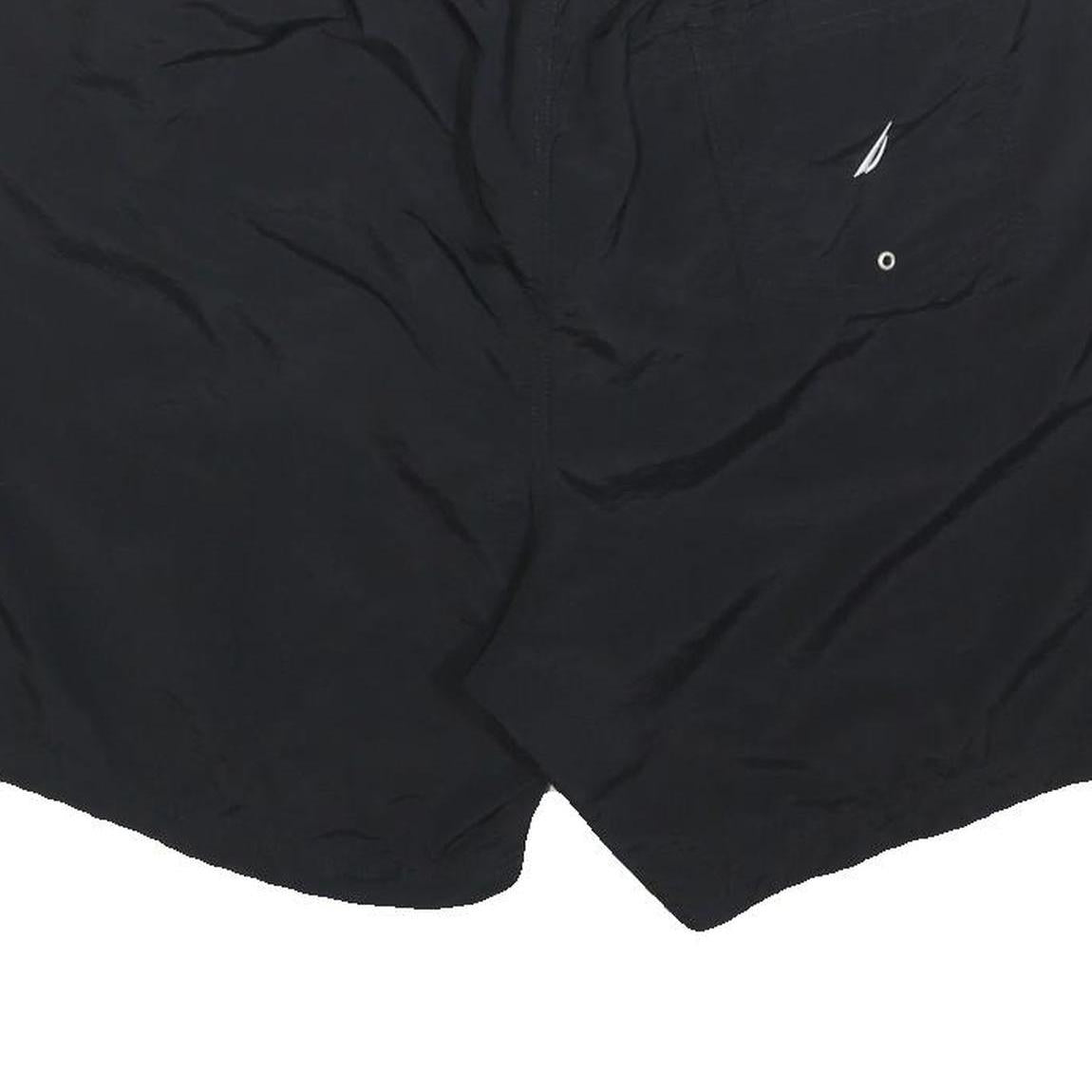 NAUTICA Mens Shorts Black & Red Casual XL W34 Drawstring Waist Swimwear