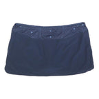PATAGONIA Womens Navy Blue Light Blue Plain Mini Skort Polyester Blend L
