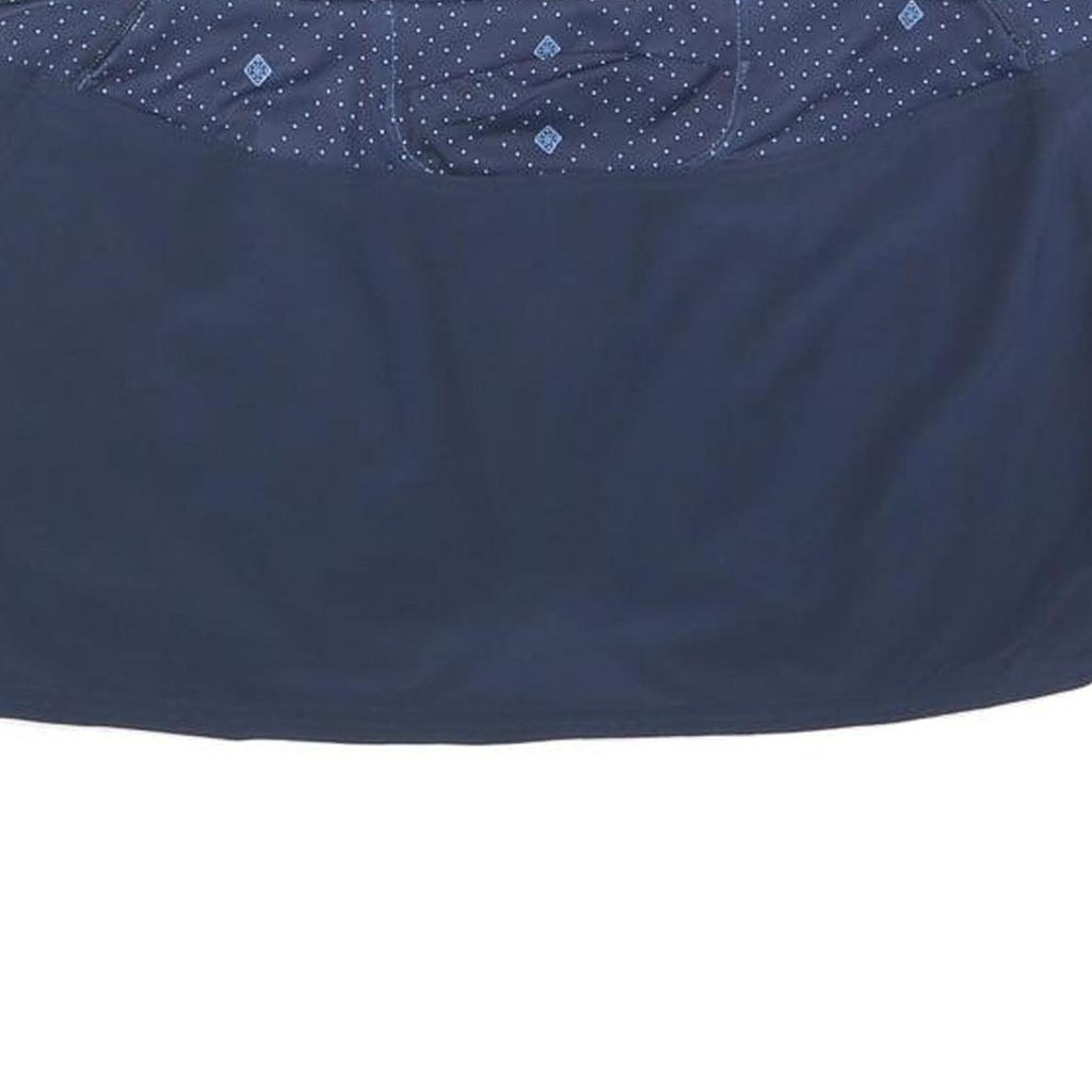 PATAGONIA Womens Navy Blue Light Blue Plain Mini Skort Polyester Blend L