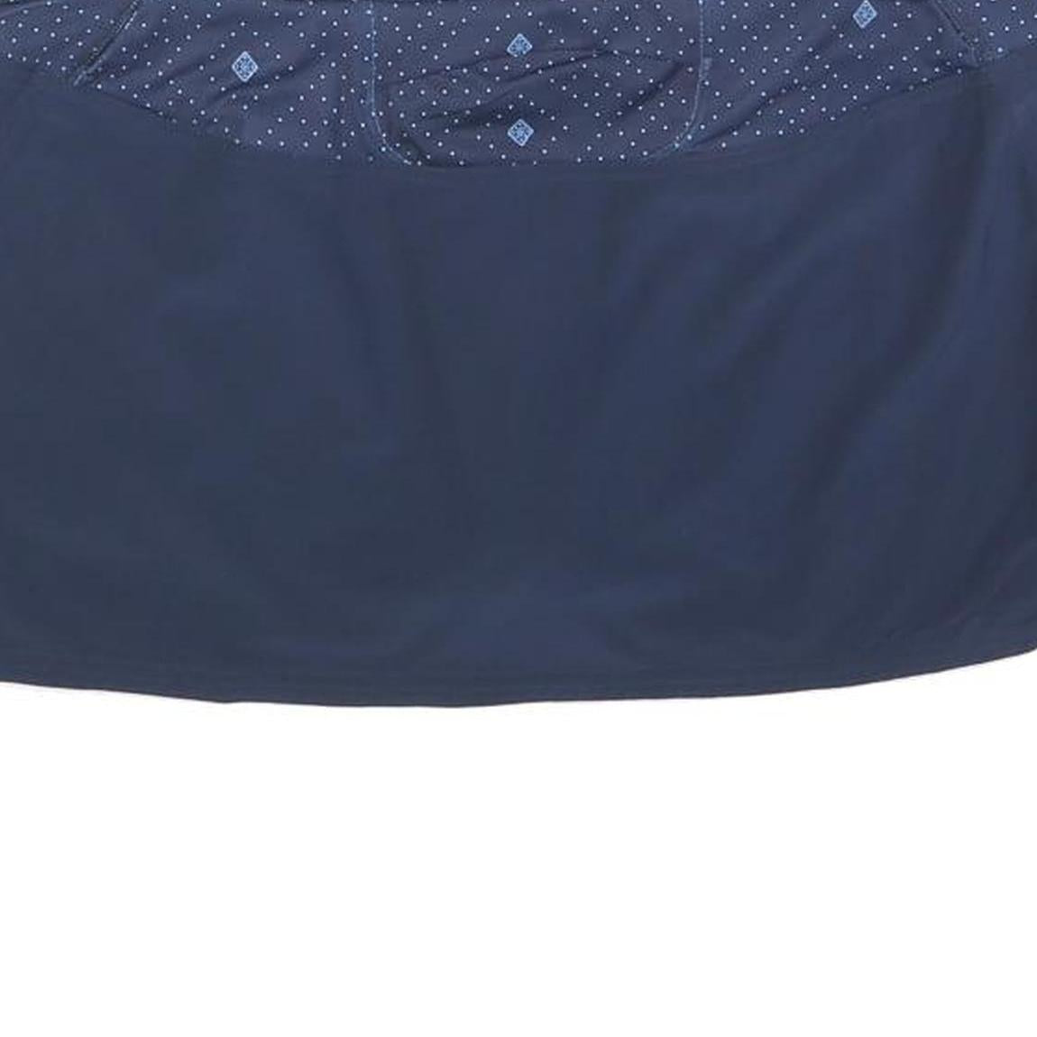 PATAGONIA Womens Navy Blue Light Blue Plain Mini Skort Polyester Blend L