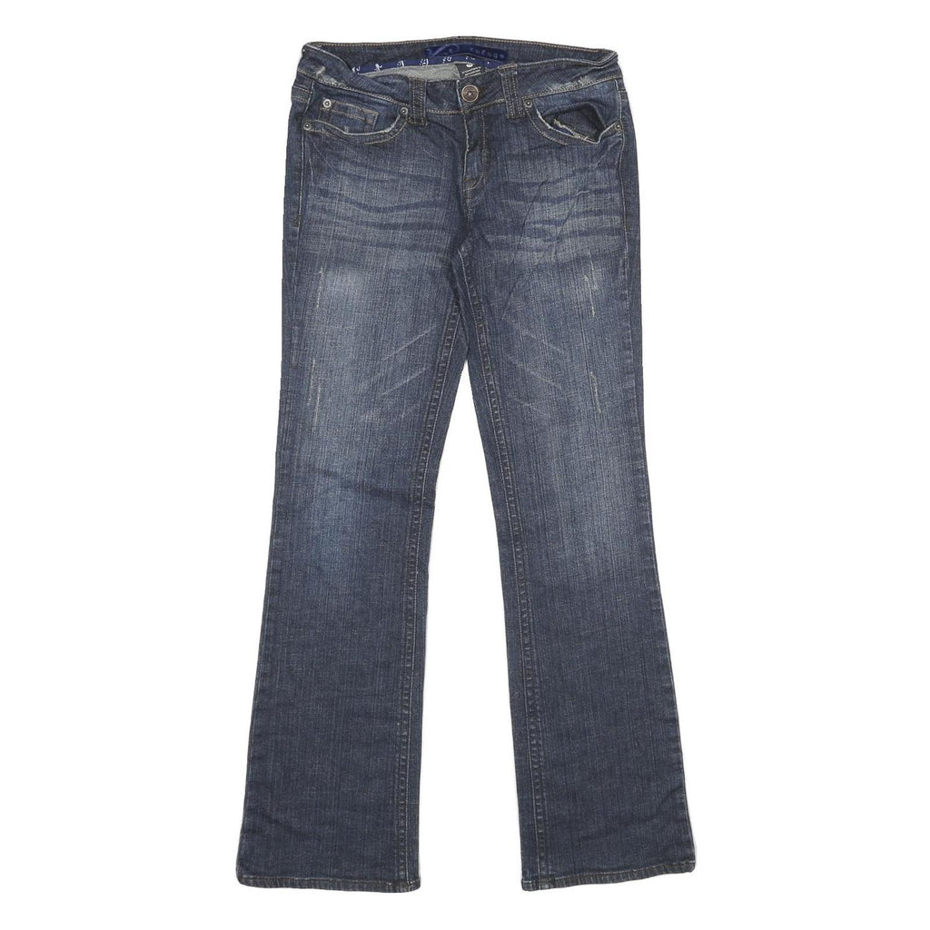 REFUGE DENIM Womens Jeans Blue Regular Bootcut Denim Medium W28 L30 Stylish