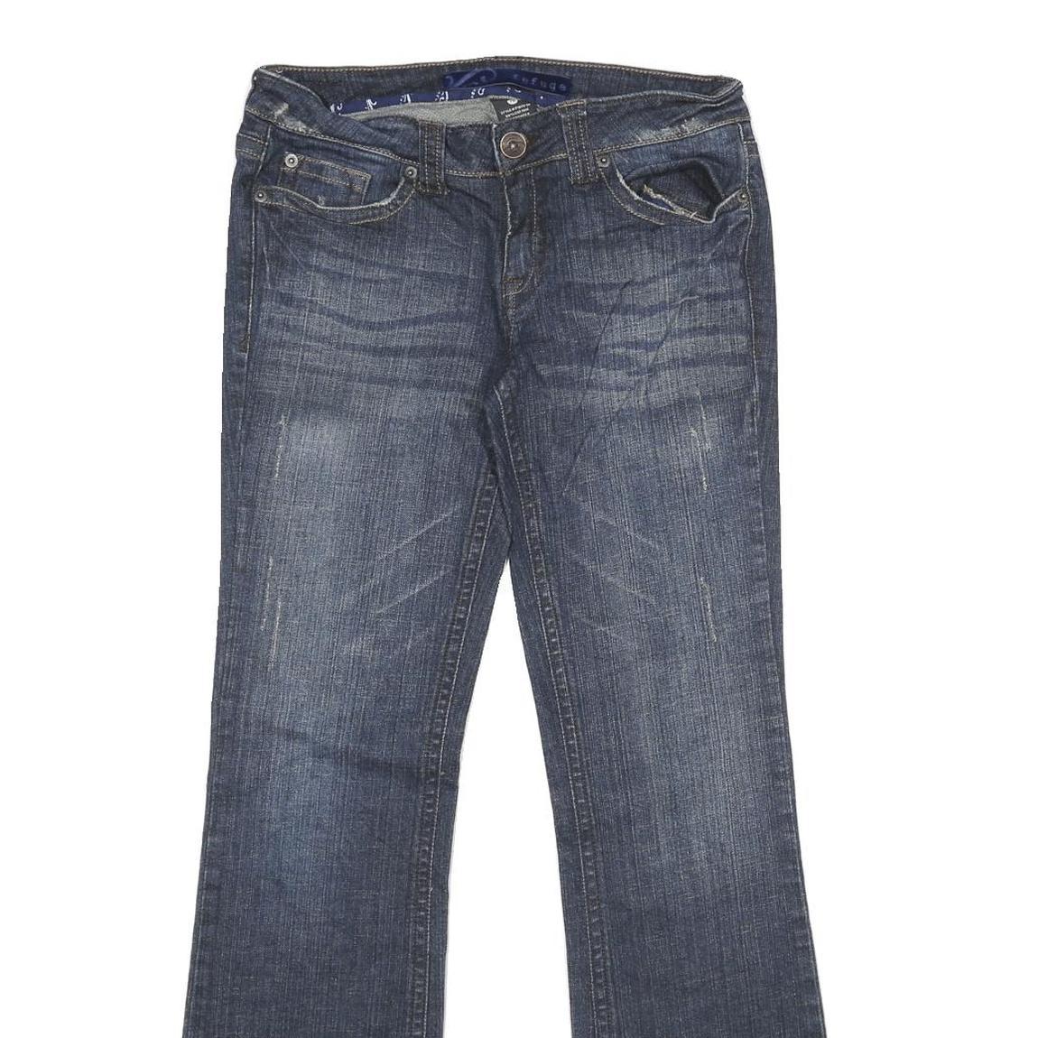 REFUGE DENIM Womens Jeans Blue Regular Bootcut Denim Medium W28 L30 Stylish