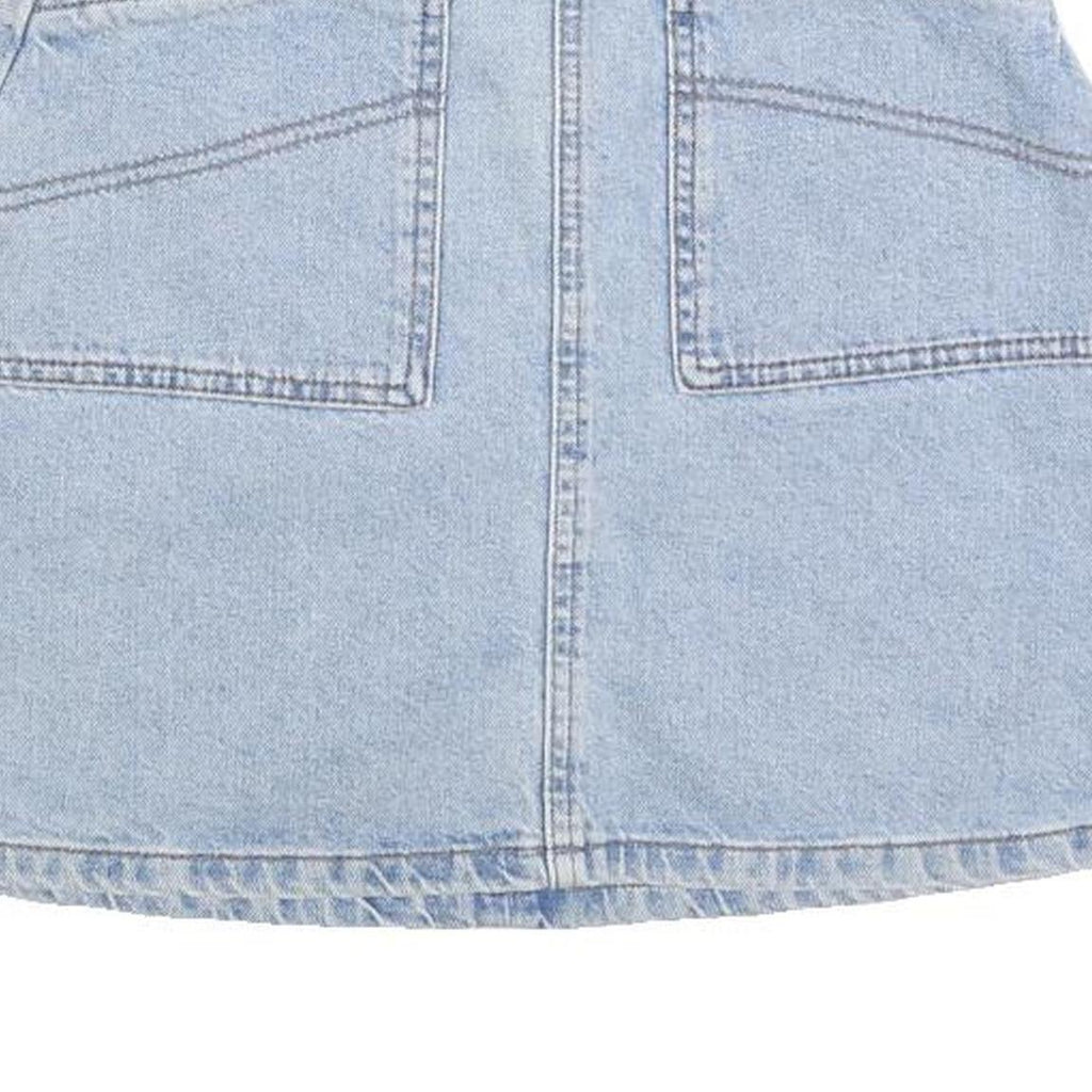BDG Womens Blue Denim Mini Skirt Cotton Blend XS Casual Everyday Zip Closure