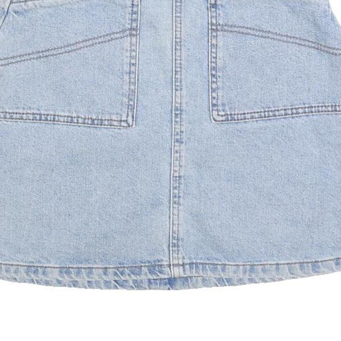BDG Womens Blue Denim Mini Skirt Cotton Blend XS Casual Everyday Zip Closure