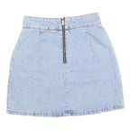 BDG Womens Blue Denim Mini Skirt Cotton Blend XS Casual Everyday Zip Closure