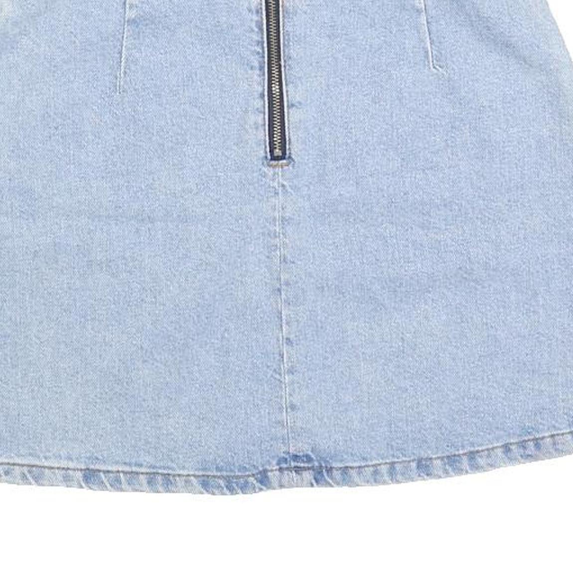 BDG Womens Blue Denim Mini Skirt Cotton Blend XS Casual Everyday Zip Closure